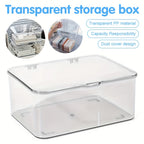 Acrylic Clear Desktop Storage Box with Lid – Smartphone Case Holder & Desk Drawer Organizer for Home Office Accessories, Storage Bins for Home Organization