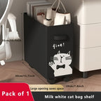 Under-Desk Rolling Storage Cart with Wheels Removable Storage Frame Space Saving Office Organizer for Kitchen Dorm Apartment Black White