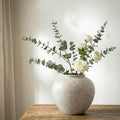 Large Ceramic Flower Vase Farmhouse Rustic – 13" Tall Table Vase for Living Room, Bedroom, Kitchen & Office, Vintage Boho Home Decor for Bookshelf, Fireplace, Coffee Desk & Dining Table Centerpiece