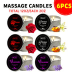2-in-1 Soy Wax Massage Oil Candle Essential Oil Scented Warm Moisturizing Body Lotion Luxury Spa Candle Gift Set for Women Nail Salon Pedicure Wedding Christmas Valentine 1pc 2pc 6pc 17 Scents