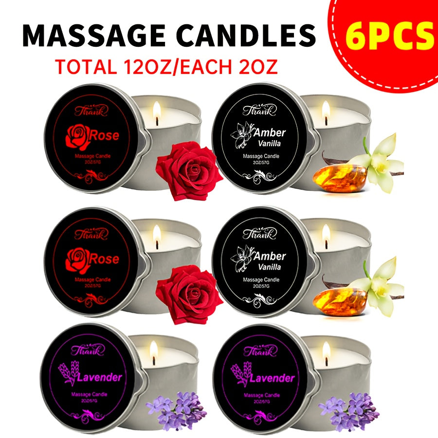 2-in-1 Soy Wax Massage Oil Candle Essential Oil Scented Warm Moisturizing Body Lotion Luxury Spa Candle Gift Set for Women Nail Salon Pedicure Wedding Christmas Valentine 1pc 2pc 6pc 17 Scents
