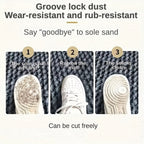 Imitation Sisal Bathroom Mat Non-Slip Water Absorbent – Cat Scratch Resistant Entryway Doormat, Mud & Sand Removal, Easy to Clean, Dark Gray & Brown, 2 Sizes
