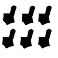 Stretch Spandex Chair Covers 6 12 Pack Machine Washable Wrinkle Resistant - Wedding Banquet Party Event Dining Chair Slipcovers Black White