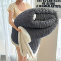 Tufted Sherpa Throw Blanket – Soft Plush Blanket in 4 Colors & 4 Sizes, Machine Washable, for Sofa Bed Couch Living Room & Garden