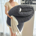Tufted Sherpa Throw Blanket – Soft Plush Blanket in 4 Colors & 4 Sizes, Machine Washable, for Sofa Bed Couch Living Room & Garden