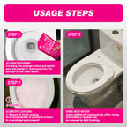 Foam Toilet Powder Cleaner 5 Pack – Fast-Acting Stain Remover, Drain Unclogger & Deodorizer for Toilets, Ocean & Floral Scent, No Harsh Chemicals, Travel & Home Use