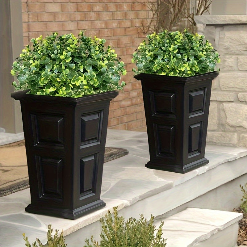 Artificial Boxwood Shrubs 10 Bundles UV Resistant – Realistic Faux Hedge Greenery for Garden, Patio, Backyard, Home & Office – Low Maintenance Boxwood Stems for Weddings & Outdoor Decor
