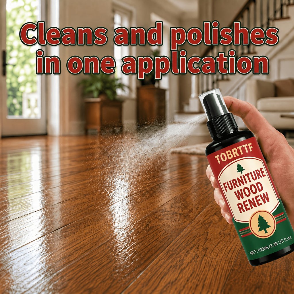 Furniture Wood Renovation Spray 3.38oz Wood Care Restoration Agent for Matte Wood Cabinets Tables Chairs Floors Surface Maintenance Cleaning Spray for Home Wood Surfaces