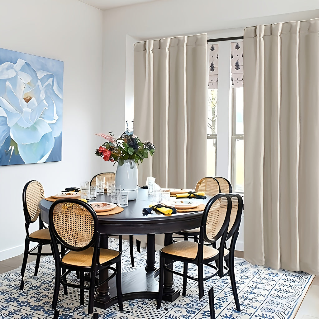 Blackout Curtains 2 Panels 100% Room Darkening 96 Inch Long – Triple Weave Thermal Insulated Back Tab & Rod Pocket Window Drapes for Bedroom & Living Room