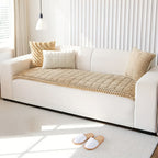 Corduroy Plush Sofa Cover 1pc – Thickened Non-Slip Washable Couch Slipcover for 2 3 4 Cushion Sofa & L-Shape Sectional, Soft Cozy Furniture Protector All Seasons, Christmas Home Decor