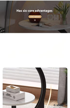 Solid Wood Round Coffee Table – Modern Double-Layer Sofa Side Table for Living Room Bedroom Balcony, Lightweight Luxury Design, White & Black