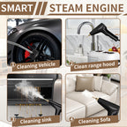 Handheld Steam Cleaner High Pressure – High-Temperature Multi-Surface Cleaner with Adjustable Gear, LCD Display & 40oz Water Tank for Kitchen, Carpet & Sofa