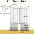 Sheer Curtains Embroidered Floral 2 Panels - White Gauze Pole Pocket Drapes, Sunlight Filtering Window Curtains for Living Room Bedroom Dining Room Balcony Wedding Decor
