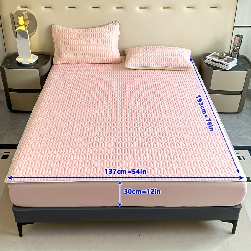 Cooling Stretch Fitted Bed Sheet Soft Breathable Moisture-Wicking Non-Slip Polyester Machine Washable Twin Full Queen King Pink Grey Blue Beige Bedroom Bedding