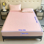 Cooling Stretch Fitted Bed Sheet Soft Breathable Moisture-Wicking Non-Slip Polyester Machine Washable Twin Full Queen King Pink Grey Blue Beige Bedroom Bedding