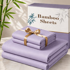 Cooling Bamboo Bed Sheet Set 3 4 Piece 3000TC - Extra Deep Pocket 20 Inch Soft Hotel Quality Wrinkle Resistant Twin Full Queen King Hot Sleepers