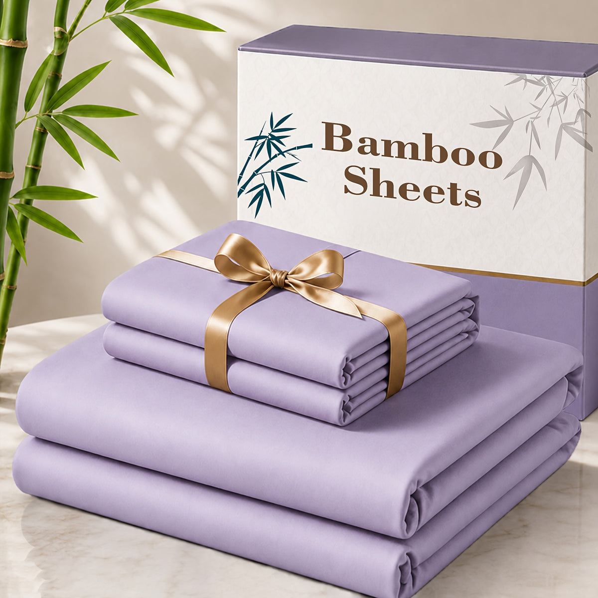 Cooling Bamboo Bed Sheet Set 3 4 Piece 3000TC - Extra Deep Pocket 20 Inch Soft Hotel Quality Wrinkle Resistant Twin Full Queen King Hot Sleepers