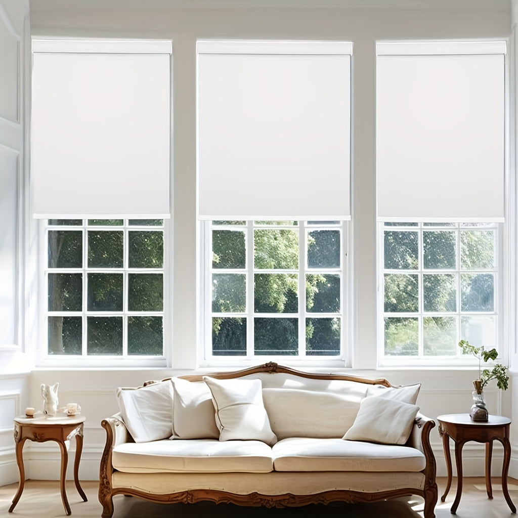 Blackout Roller Shades for Windows, Cordless Room Darkening Window Blinds, Thermal Insulated UV Protection, Easy Install for Bedroom Living Room Office