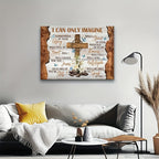 Rustic Framed Christian Canvas Wall Art Print Jesus Cross with Lilies Inspirational Religious Home Decor – Bible Wall Decoration for Living Room Bedroom, Ready to Hang