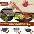 3-Piece Handheld Mixing Spatula & Chopper Set – Break-Resistant, Heat-Resistant Non-Stick Blend & Chop Tool – Potato Masher, Salad Chopper & Food Grinder – Kitchen Essentials