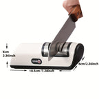 USB Rechargeable Electric Knife Sharpener Professional - Portable Electric Knife Polisher for Chef Knives, Fruit Knives & Kitchen Blades - Fast Sharpening, Multi-Scenario Use, Home & Outdoor