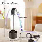 Food Guard Fly Repellent Fan 2-Pack Tabletop Holographic Blade Fly Fan with Ambient Light Battery Powered Foldable Portable for Picnic BBQ Party Camping Outdoor Indoor