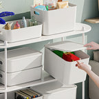 13-Inch Square Plastic Storage Bins 4-Pack with Handles Lid & No-Lid Options White Wardrobe Storage Box Set for Clothes Tools Closet Shelves – Premium Home Organization Containers