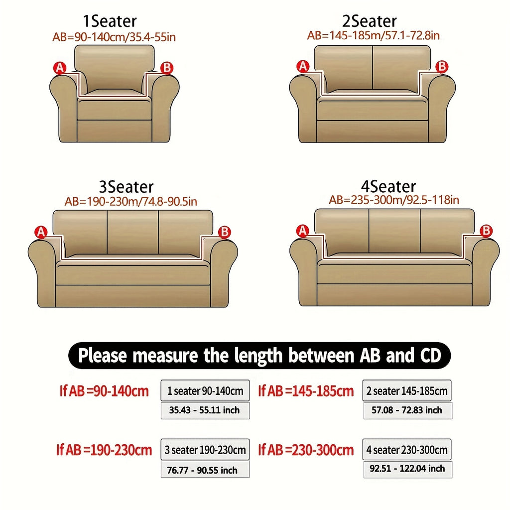 Elastic Anti-Slip Sofa Cover Cat Paw Protection – Stretch Furniture Slipcover for Living Room, Bedroom & Office, Easy Care Fabric Couch Cover (Pillowcase Not Included)