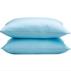 Mulberry Silk Pillowcases 2pcs - 600 Thread Count Solid Color Cooling Pillow Covers with Hidden Zipper for Hair and Skin Care Bedroom Sofa Machine Washable