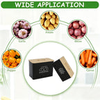 Potato and Onion Storage Bin 2-Pack Large Metal Kitchen Canisters with Bamboo Lid Flip Top for Vegetable Pantry Organization – Green Grey Black White