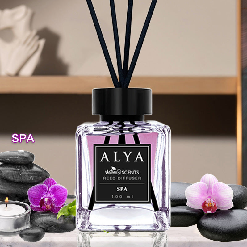 Reed Diffuser Set 3.3oz Essential Oil Air Freshener – Long-Lasting Scent with 4 Reed Sticks & Glass Bottle for Bathroom Bedroom Living Room, Holiday Home Decor Gift