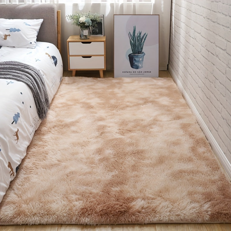 Fluffy Area Rug – Soft Shaggy Carpet for Living Room Bedroom Sofa Side, Non-Slip Home Decorative Floor Mat, Multiple Sizes & Colors
