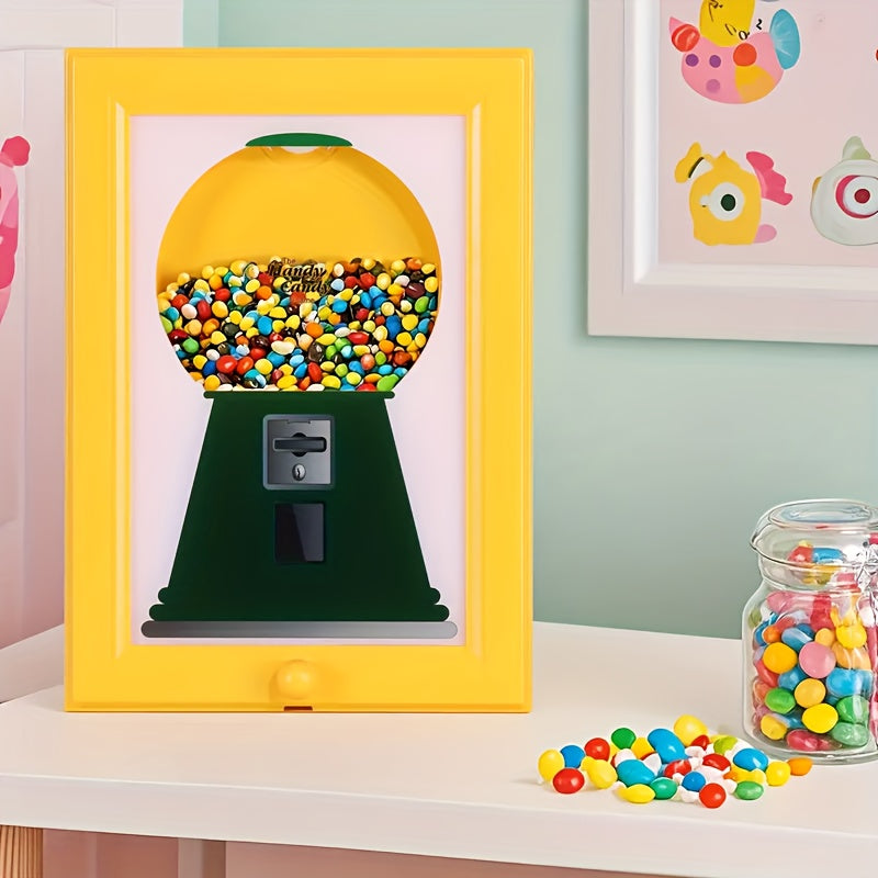 Wall-Mounted Candy Dispenser Frame – Square Hanging Candy Distribution Organizer for Halloween, Christmas, School Parties & Holiday Gifts, Available in Blue, Pink & Yellow