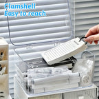 Acrylic Clear Desktop Storage Box with Lid – Smartphone Case Holder & Desk Drawer Organizer for Home Office Accessories, Storage Bins for Home Organization