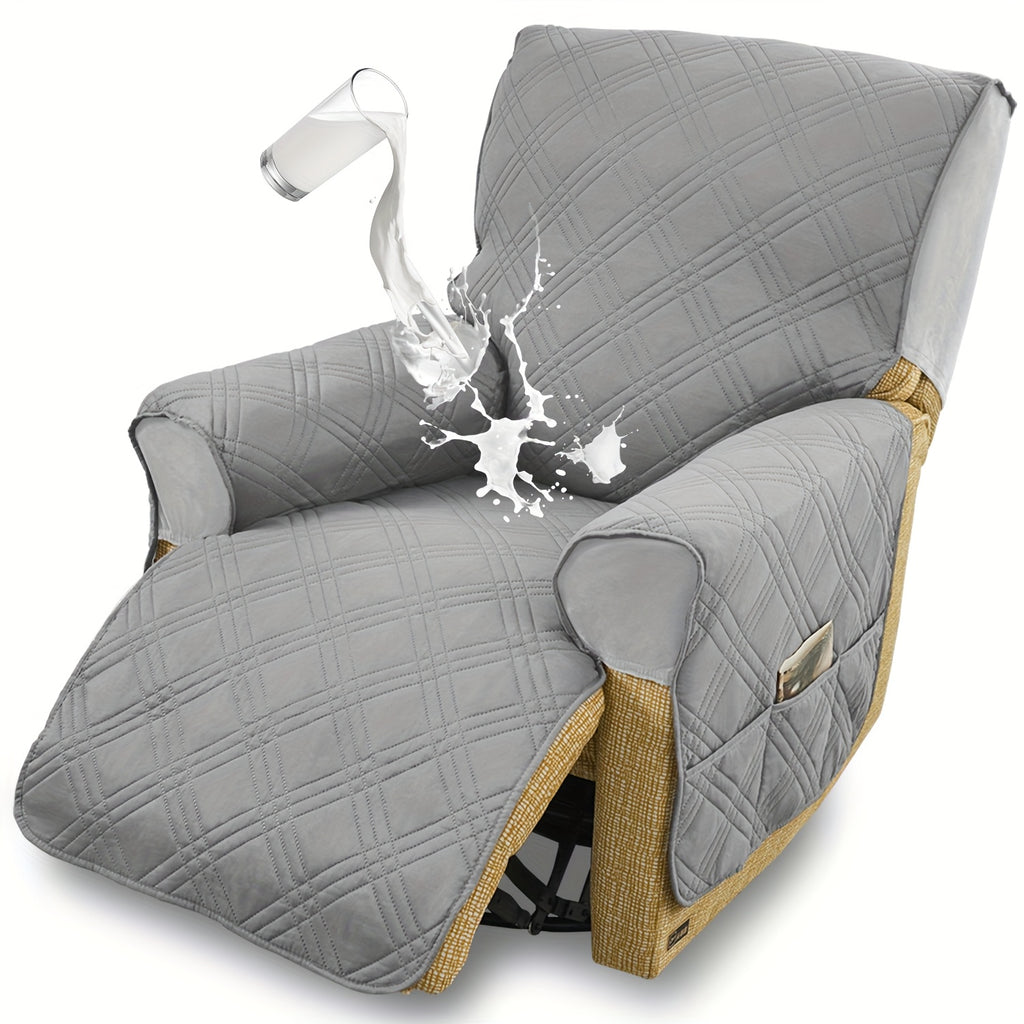 T-Cushion Armchair Cover Anti-Slip Double-Sided Design, Machine Washable Elastic Band Closure Chair Slipcover, Pet-Friendly All-Season Furniture Protector, Available in Small & Large – 8 Colors