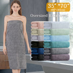 Oversized Bath Towel Set 4 Piece 35x71 Inch – Ultra Soft Quick-Dry Absorbent Microfiber Towels for Bathroom Spa Gym Travel, 10 Colors