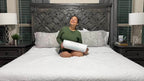 Firm Full Body Pillow for Adults – Long Bed Pillow for Side, Back & Stomach Sleepers | Supportive Body-Length Sleep Pillow in Grey & Pink