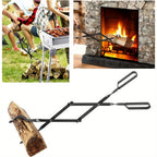 26 Inch Fireplace Tongs Heavy Duty Wrought Iron Log Tongs for Fire Pit Campfire Wood Stove BBQ Indoor Outdoor Camping