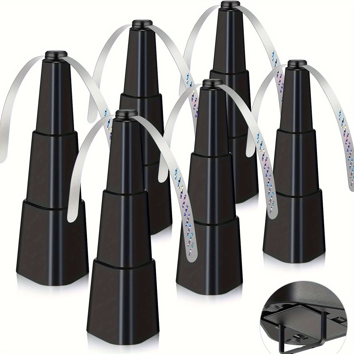 Fly Repellent Fan for Tables 6-Pack – Holographic Blade Food Fan to Keep Flies Away, Battery Powered, Indoor Outdoor, Party BBQ Picnic Home Travel