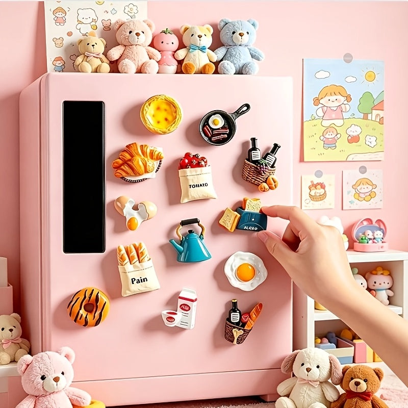 Cute Refrigerator Stickers 10pcs, Decorative Kitchen Appliance Stickers for Fridge, Dishwasher & Home Decor, Fun & Whimsical Wall Decals, Easy to Apply & Remove, Great Housewarming Gift