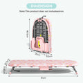Tabletop Ironing Board with Iron Holder & Non-Slip Feet, Compact Portable Ironing Board with Heat-Resistant Cover for Small Spaces, Dorms and Travel, Space-Saving Design, Pink