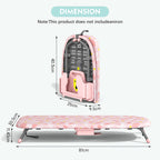 Tabletop Ironing Board with Iron Holder & Non-Slip Feet, Compact Portable Ironing Board with Heat-Resistant Cover for Small Spaces, Dorms and Travel, Space-Saving Design, Pink