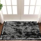 Plush Fluffy Area Rug Tie Dye Soft Indoor Carpet Non-Slip for Living Room Bedroom – Modern Home Decor Floor Mat | Multiple Sizes | Light Gray, Dark Gray, Black, Pink