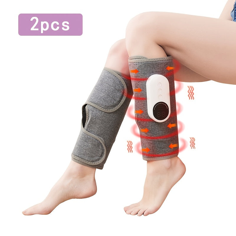 Wireless Air Pressure Heated Calf Massager – 2500mAh Large Battery, Multiple Massage Modes for Leg Relaxation, Cordless Rechargeable, 1pc or 2pcs, Perfect Gift for Christmas Mother's Day Father's Day