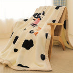 Extra Large Thickened Raschel Throw Blanket Double Layer Ultra Soft All Season Machine Washable Animal Theme Decor 7 Colors 2 Sizes