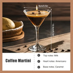 Coffee Martini Scented Candle with Coffee Bean Embellishment – Caramel Fragrance, 12+ Hour Burn, Gift for Her
