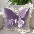 Butterfly Shaped Throw Pillow Cute Decorative Bow Pillow for Bed Sofa – Soft 3D Accent Pillow for Girls Bedroom Home Decor