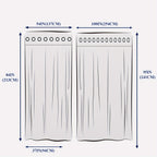 Sheer Curtains Semi Transparent Panels with Top Loop Pleated Header for Bedroom Living Room – Set of 2 or 4, 70-80G Lightweight Fabric, Multiple Sizes & Colors