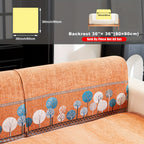 Bohemian Chenille Sofa Cover Tree Embroidery Print Thick Non-Slip Pet Friendly One-Piece Couch Protector Armchair Loveseat 3 4 Seater