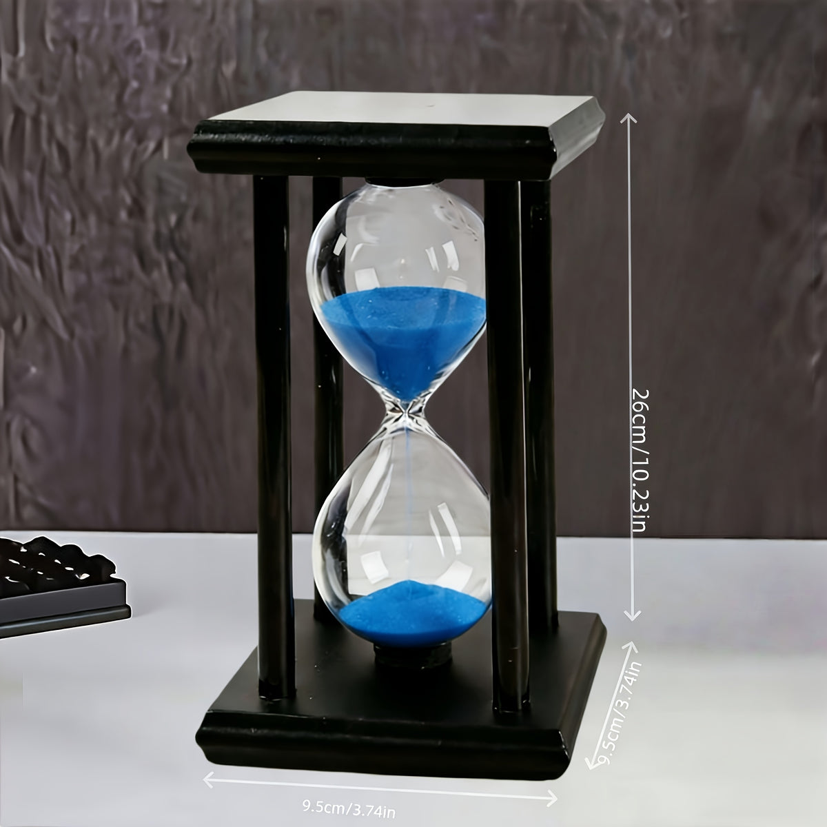 Decorative Hourglass Timer 60 Minute with Wooden Frame - Large Sand Timer for Kitchen Cooking, Home Office Bedroom Decor, Unique Gift for Birthday, Valentine's Day & Holidays